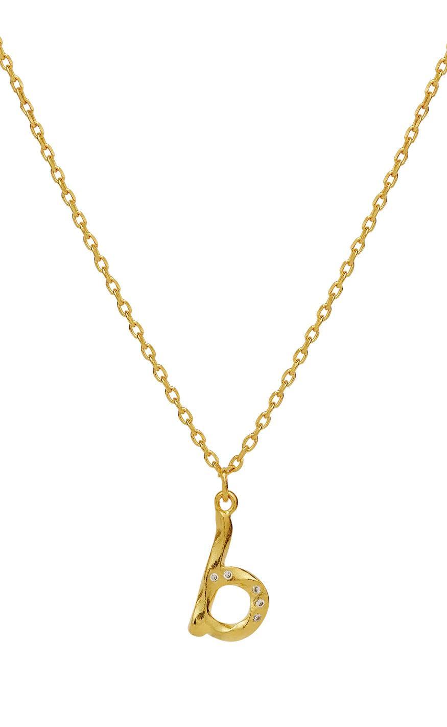 Maanesten Halskæde Alphabet Gold Colour