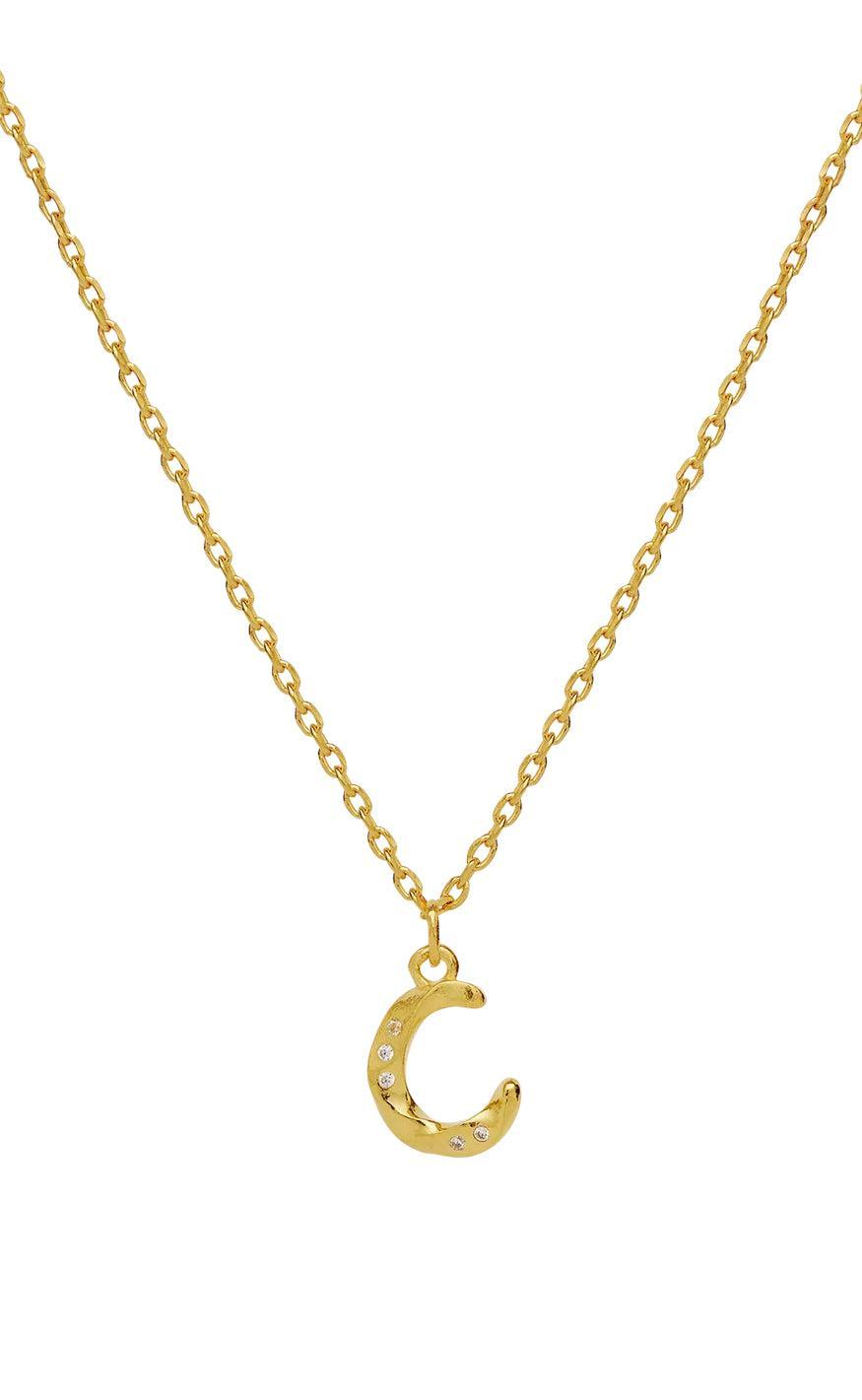 Maanesten Halskæde Alphabet Gold Colour