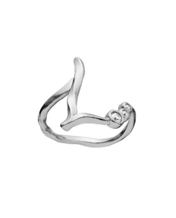 Maanesten Ring   Alphabet Silver Colour