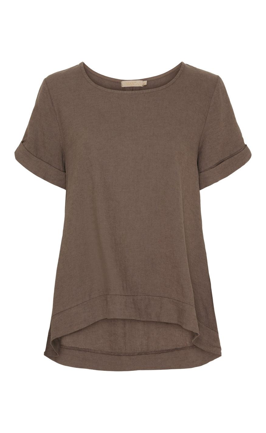 Marta Du Chateau Bluse Natalie Cold Brown