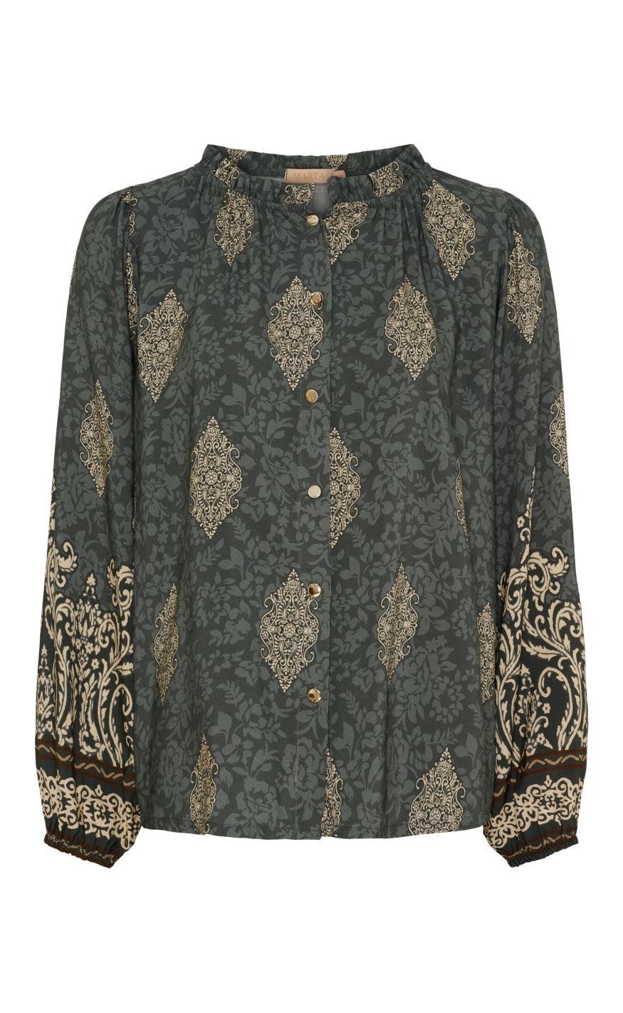 Marta Du Chateau Bluse Yolande Grigio