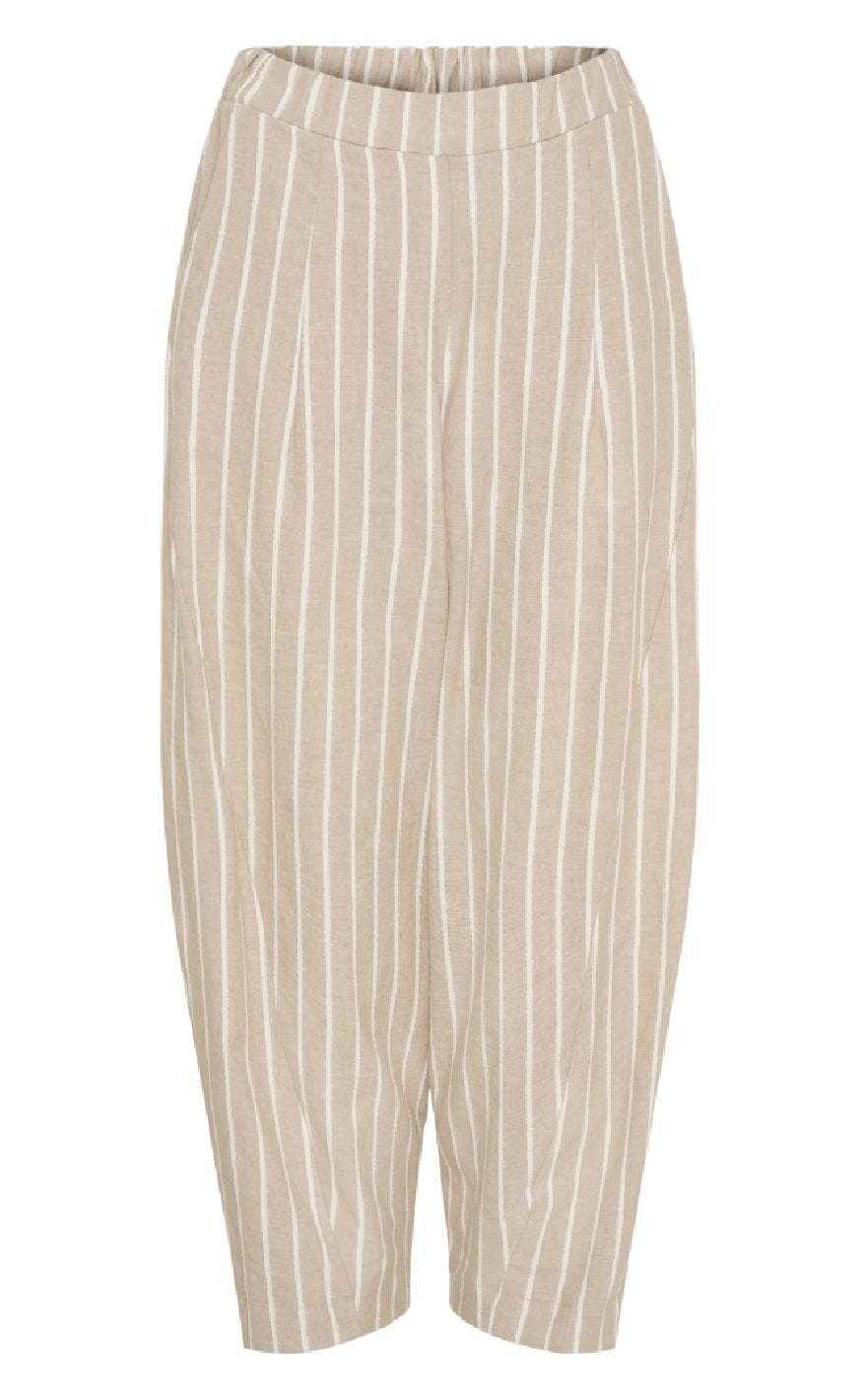 Marta Du Chateau Bukser Fausta Beige Stripe