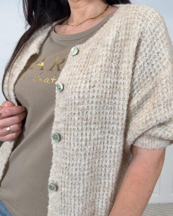 Marta Du Chateau Cardigan Amour Beige
