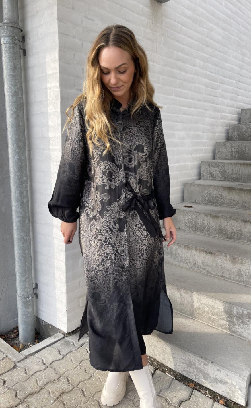 Marta Du Chateau Kjole 5400 Black Print