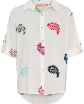 Marta Du Chateau Skjorte Ester White Multi Cashmere