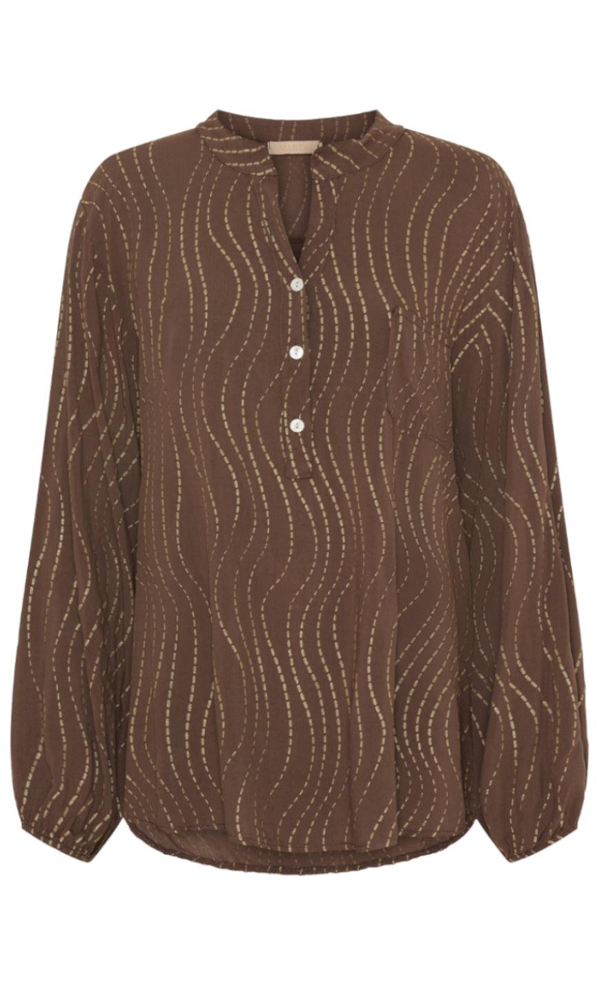 Marta Du Chateau Skjorte 8500 Ronja Brown Gold