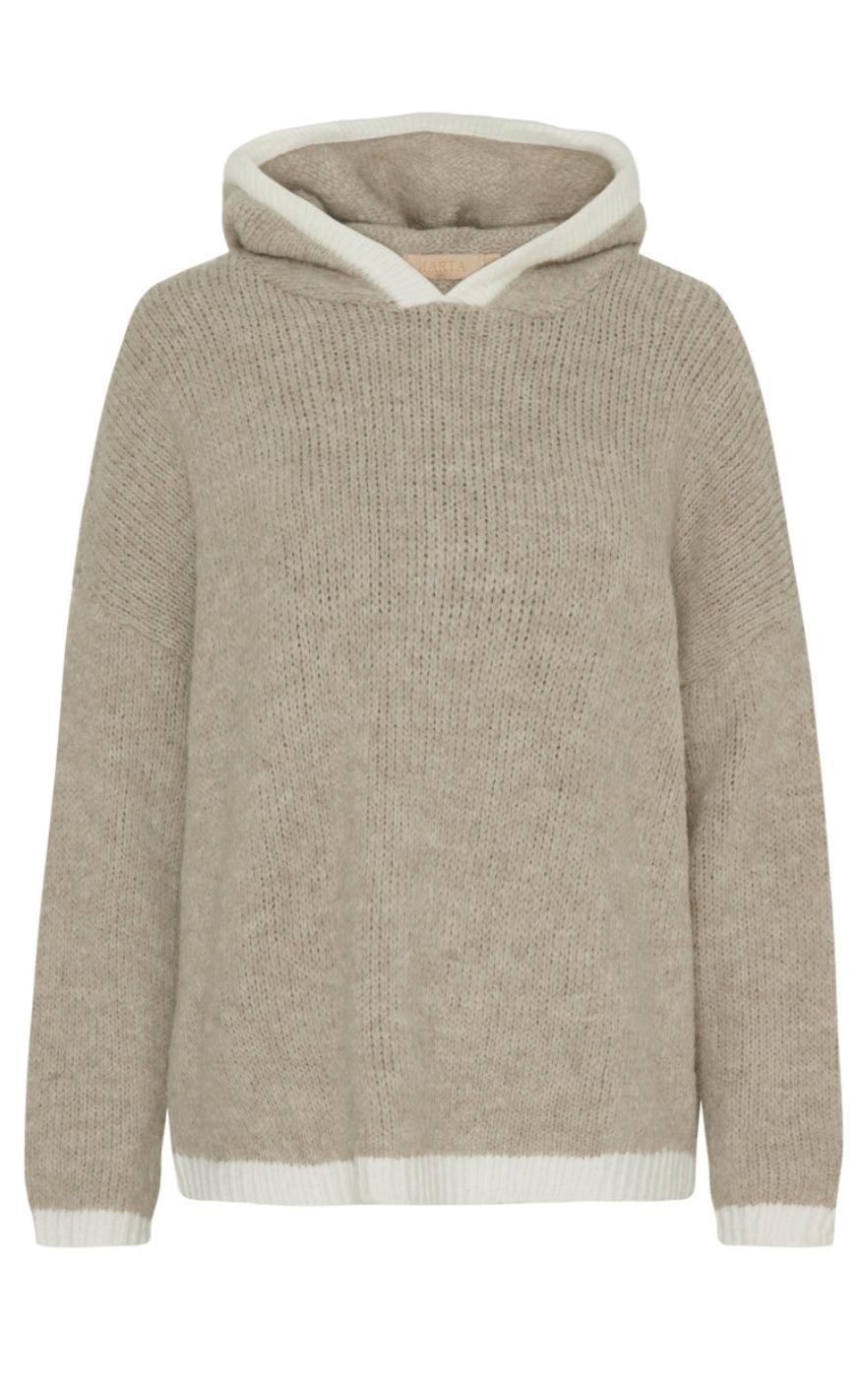 Marta Du Chateau Striktrøje Coralie Beige White
