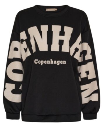 Marta Du Chateau Sweatshirt Hibiscus Black White