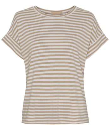 Marta Du Chateau  -shirt Lotte White Beige Stripe