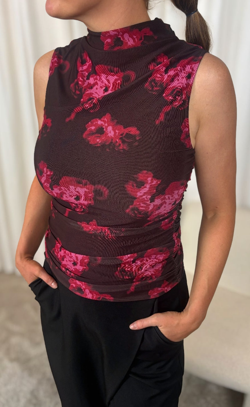 Mbym Top Marceline- Dark Florella Print