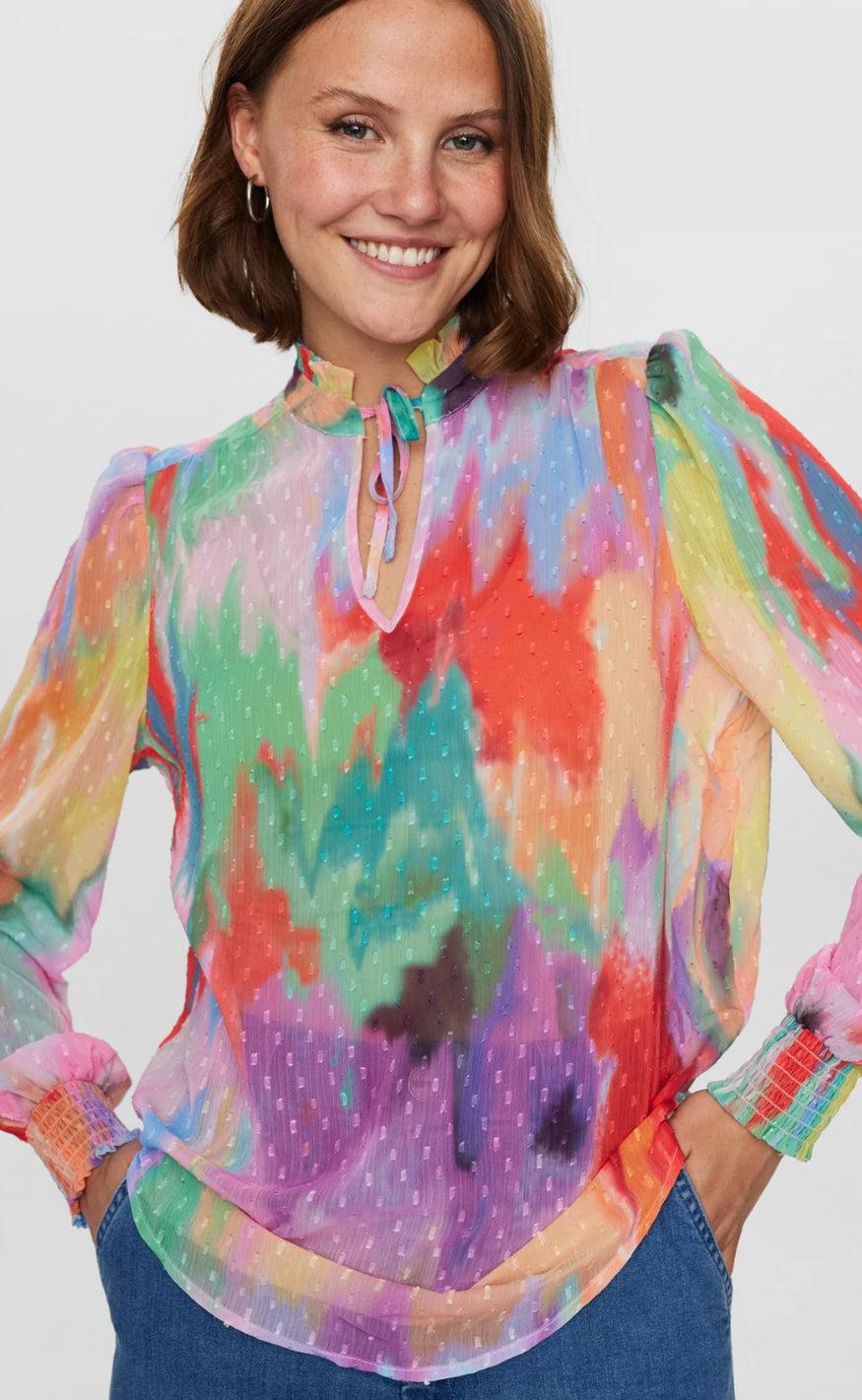 Nümph Bluse Martina Ruffle Lavender Crystal