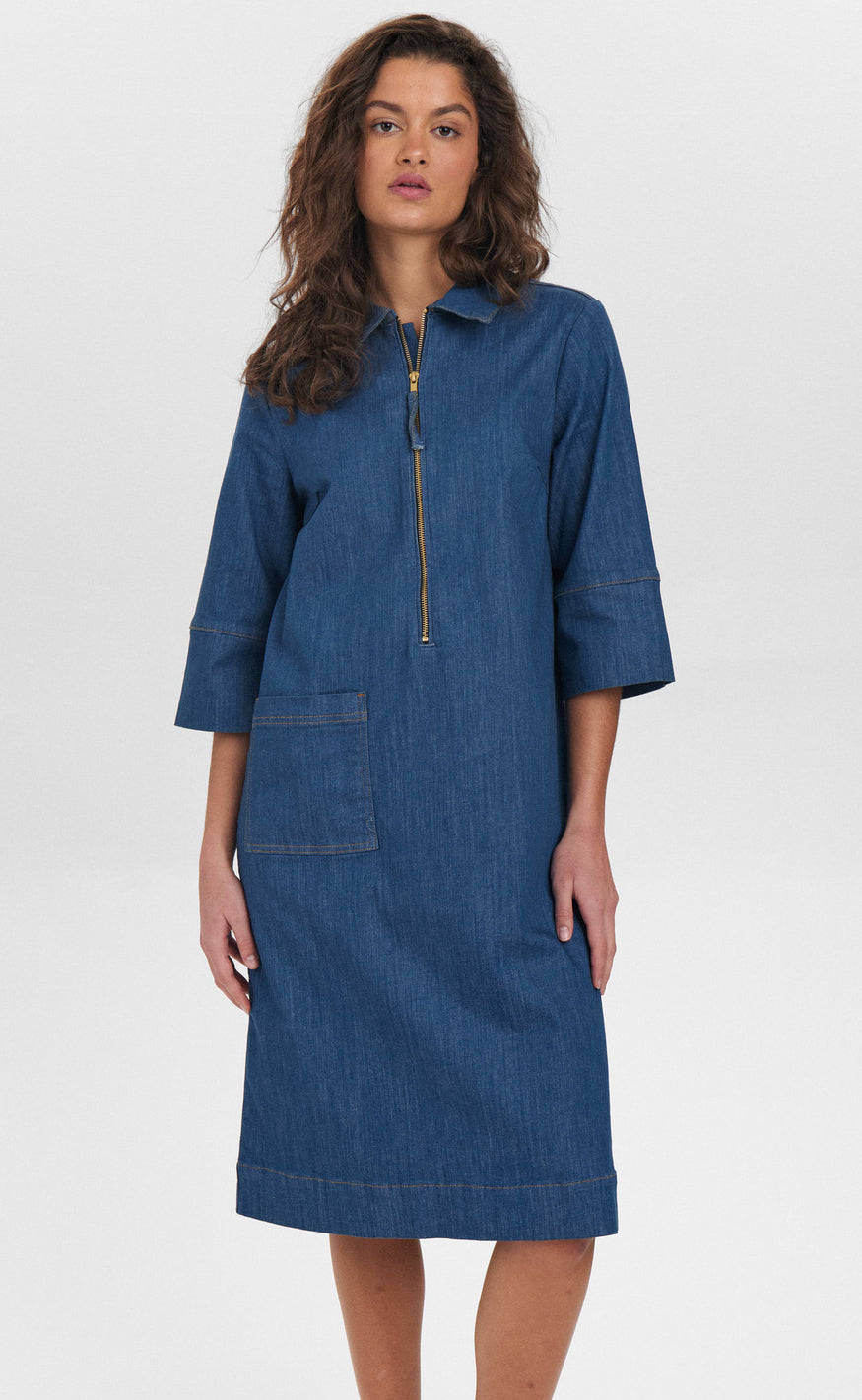 Nümph Kjole Izzas Medium Blue Denim