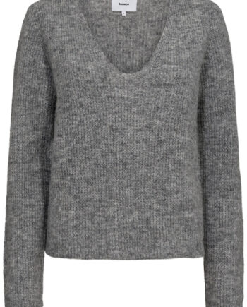 Nümph Pullover Riette Rib  -neck Medium Grey Mel