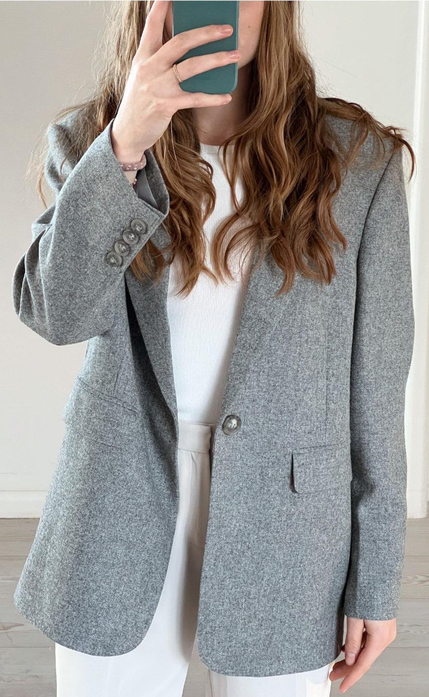 Neo Noir Blazer Gaby Structure Grey Melange