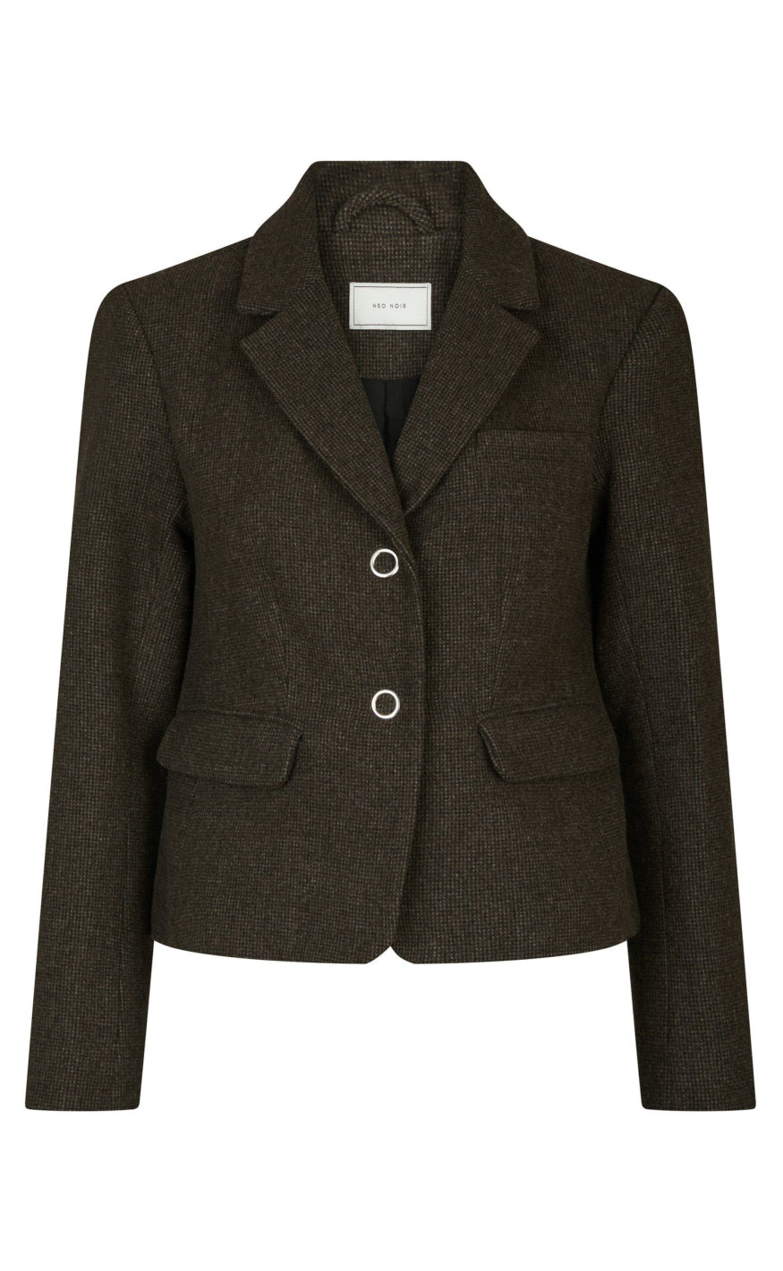 Neo Noir Blazer Waed Mini Brown Melange