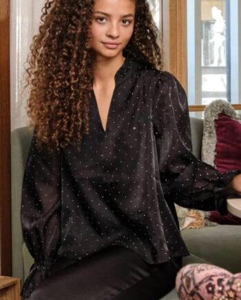 Neo Noir Bluse Amara Bedazzled Black