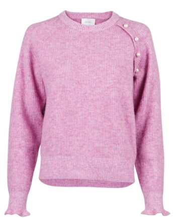 Neo Noir Bluse Asli Knit Fuchsia Melange