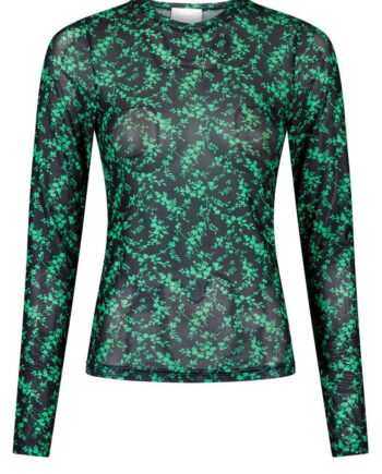 Neo Noir Bluse Ella Flower Green