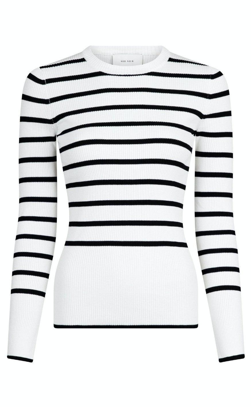 Neo Noir Bluse Halo Mid Stripe Black