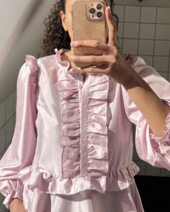 Neo Noir Bluse Hawaii Rose
