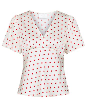 Neo Noir Bluse Junie Dot Red