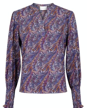 Neo Noir Bluse Landa Paisley Dream Blouse Dusty Blue