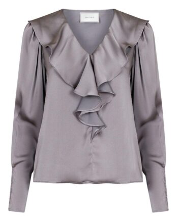 Neo Noir Bluse Sandie Sateen Grey