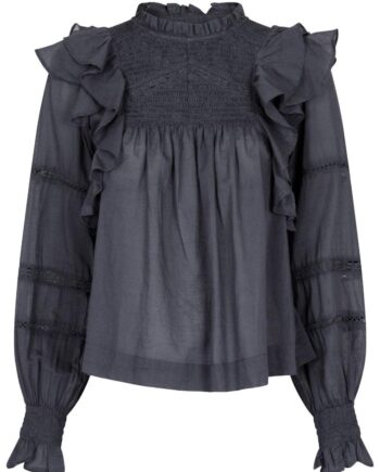 Neo Noir Bluse Sarna Dark Grey