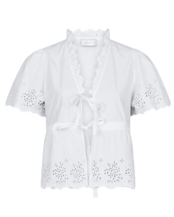 Neo Noir Bluse Satsi Embroidery White