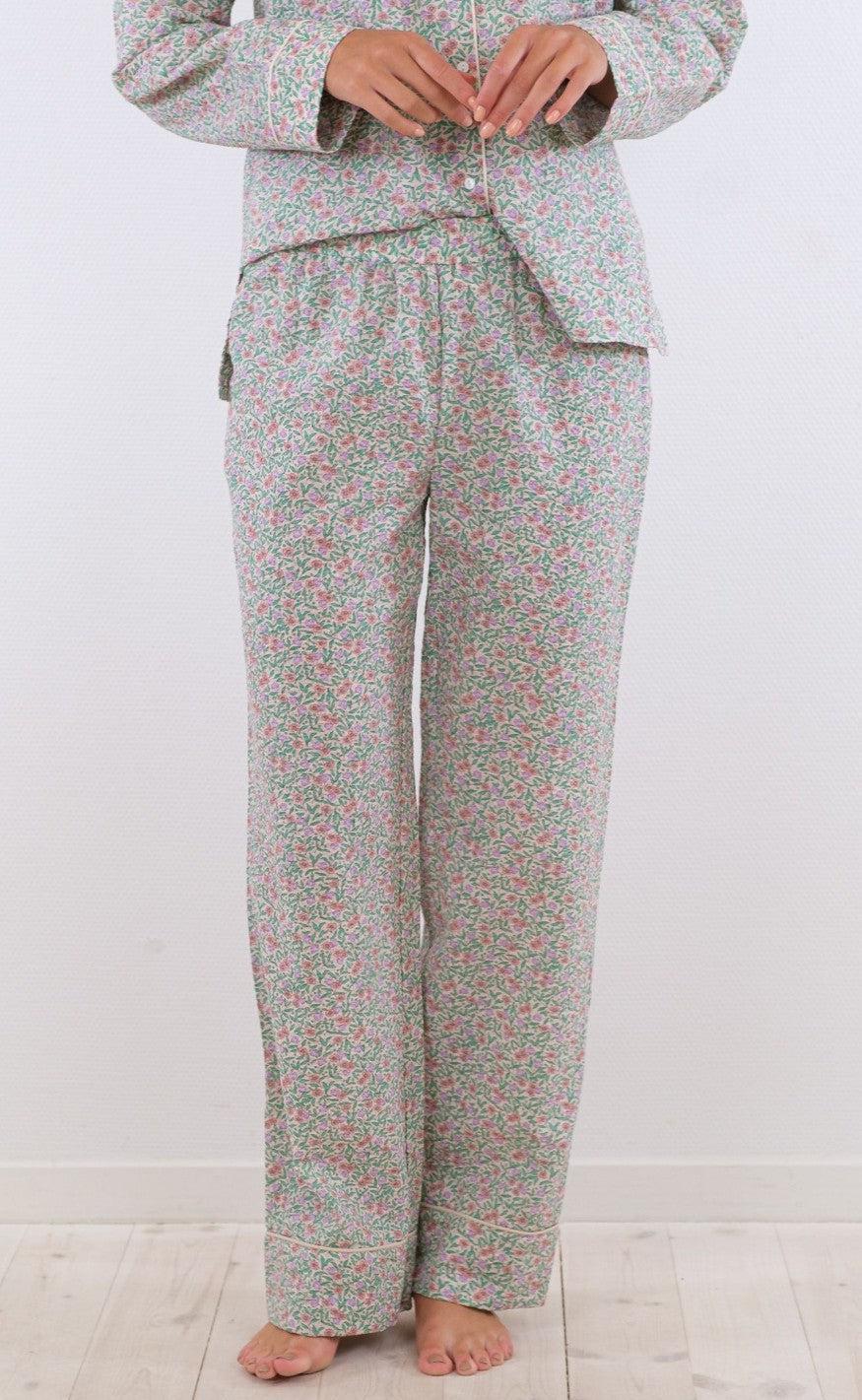 Neo Noir Bukser Sataya Floral Light Green