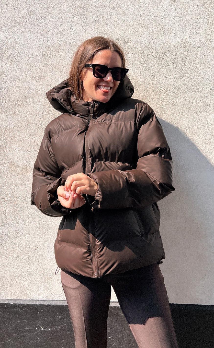 Neo Noir Jakke Fox Puffer Mocca