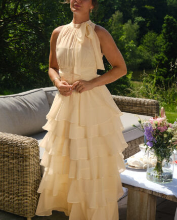 Neo Noir Kjole Marli Chiffon Light Yellow