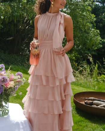 Neo Noir Kjole Marli Chiffon Rose