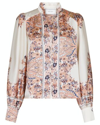 Neo Noir Skjorte Massima Paisley Creme