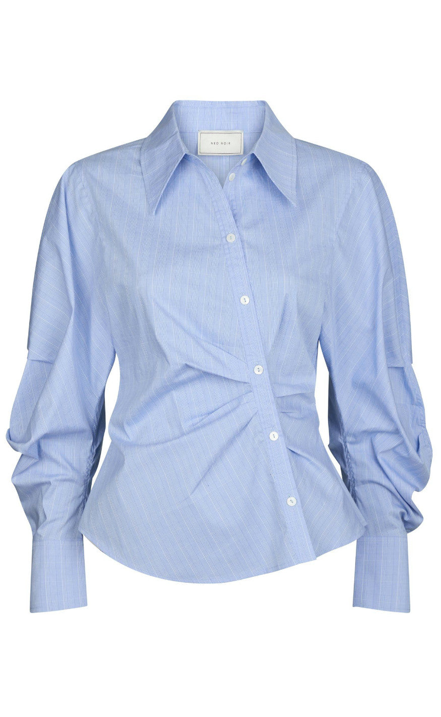 Neo Noir Skjorte Neolla Flannel Light Blue