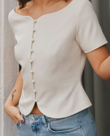 Neo Noir Top Tango Structure Off White