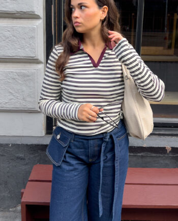 Noella Bluse Luane Caryll Black Stripe