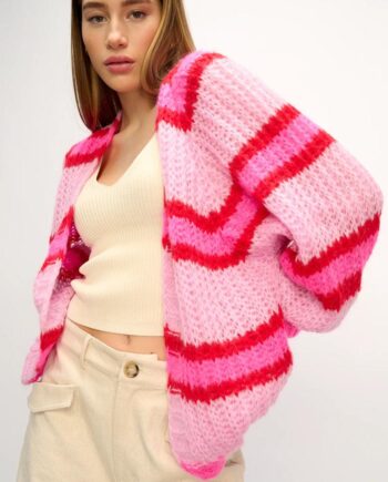 Noella Cardigan Vera  Berry Red Mix