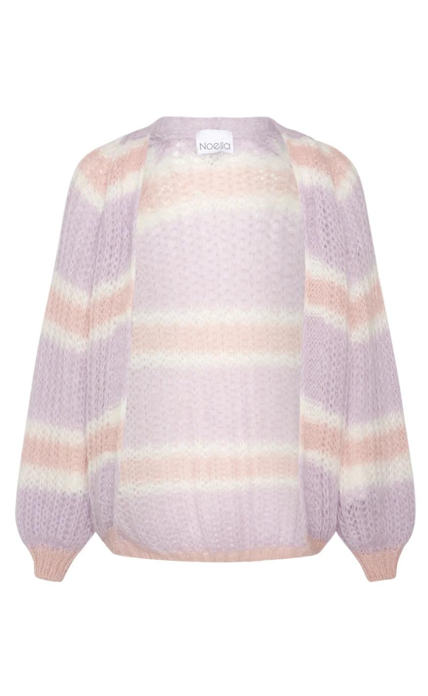 Noella Cardigan Vera  Lilac Rose White Mix