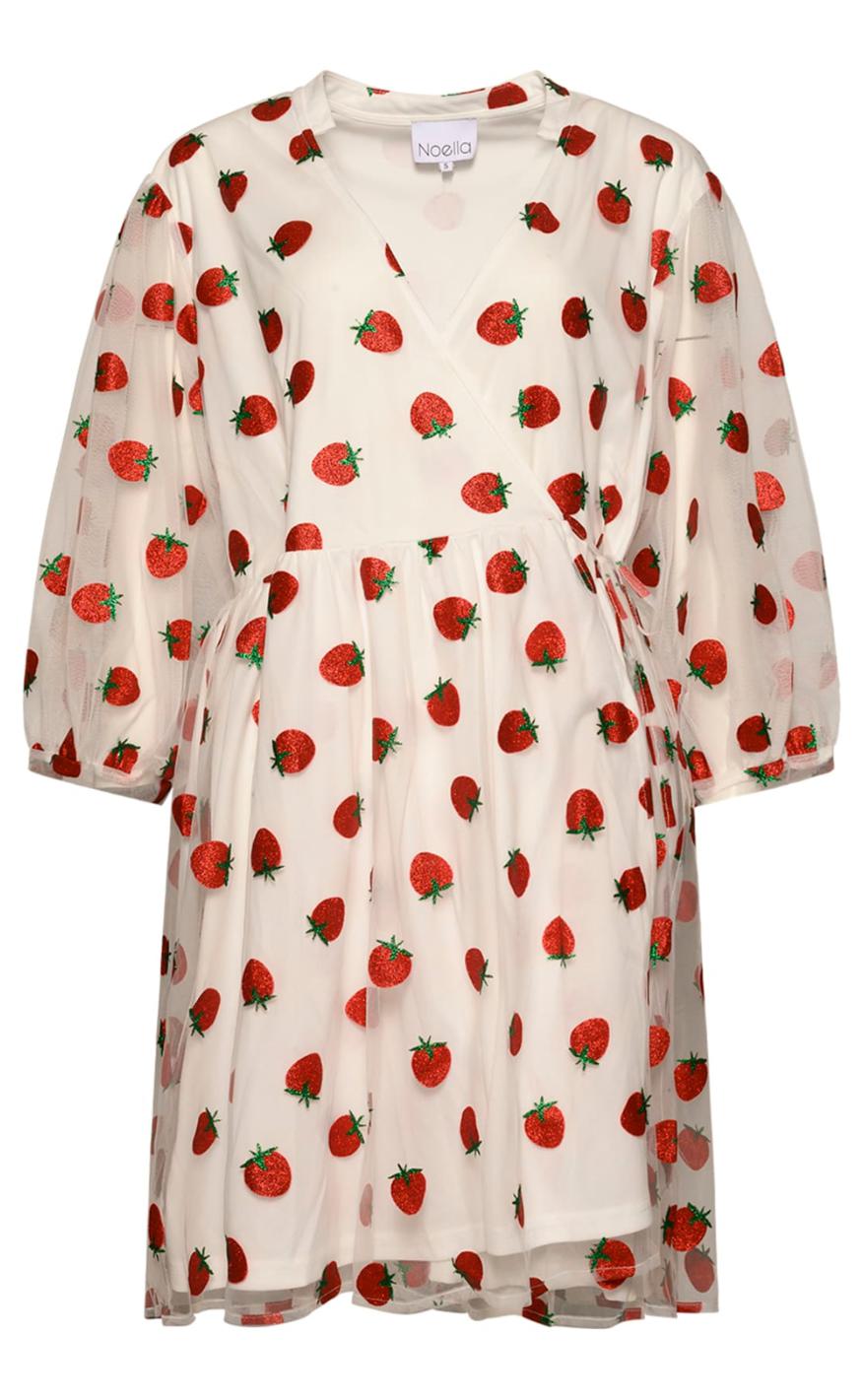 Noella Kjole Berry Wrap Red Mix