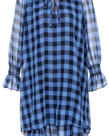 Noella Kjole Cassy Black Blue Checks