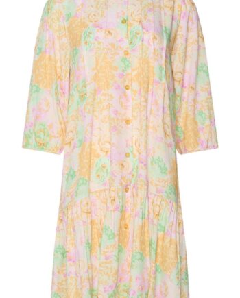 Noella Kjole Imogene Short Lilac Green Flower