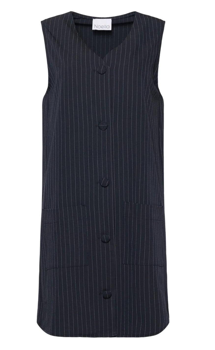 Noella Kjole Inge Marie Navy Pinestripe