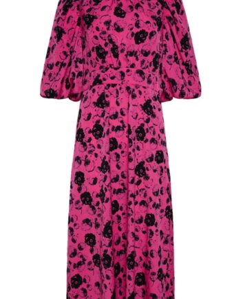 Noella Kjole Paris Long Fuchsia Flower