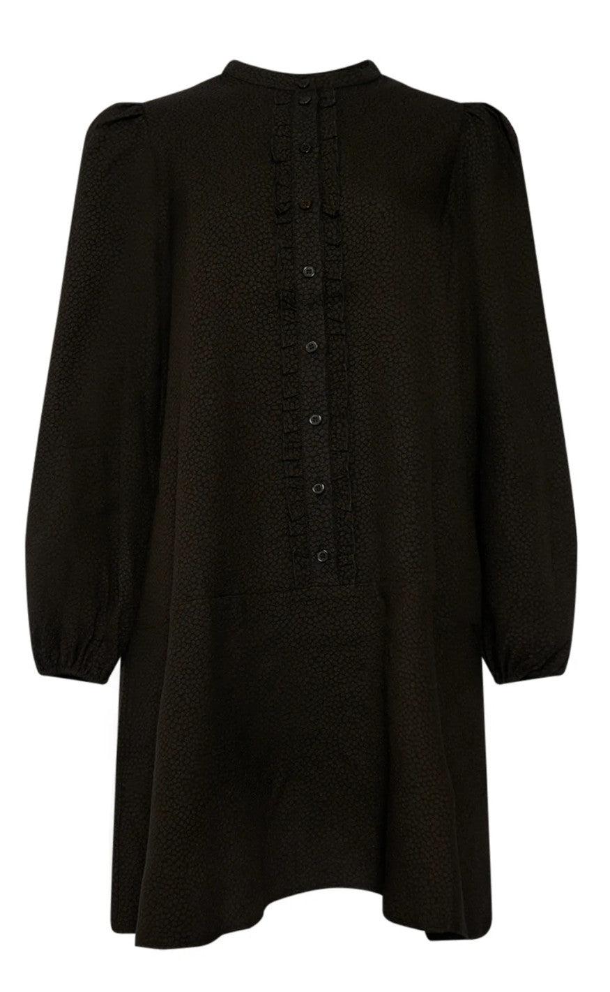 Noella Kjole Pastis Ruffle Black