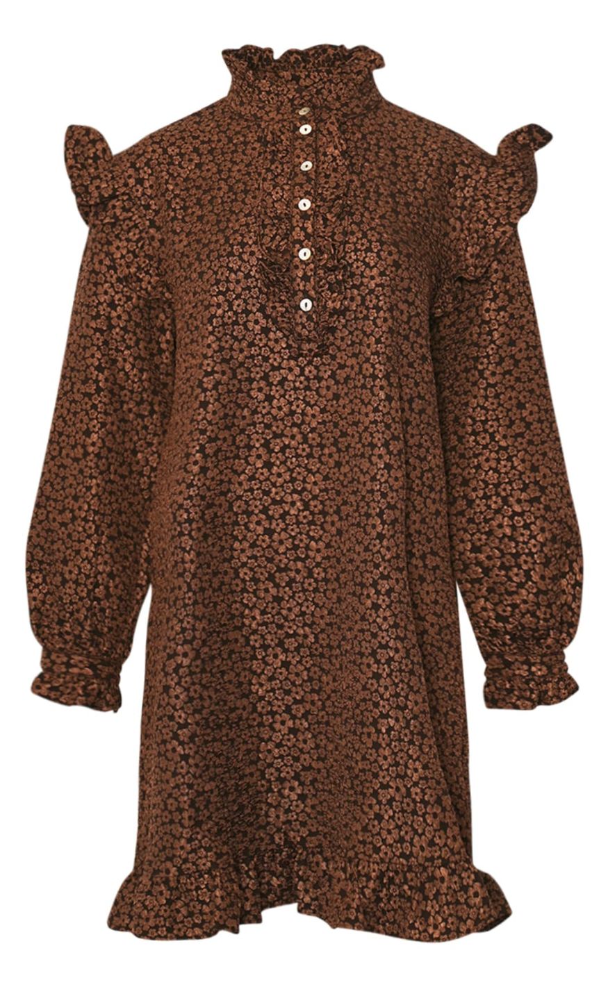 Noella Kjole Reno Ruby Ruffle Chocolate