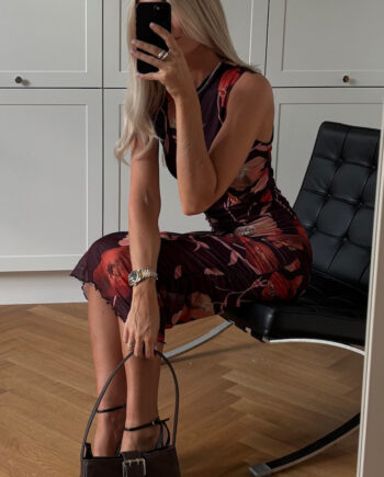 Noella Kjole Sutton Caris Red Print