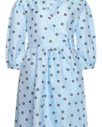 Noella Kjole Tulip Aida Light Blue Flower