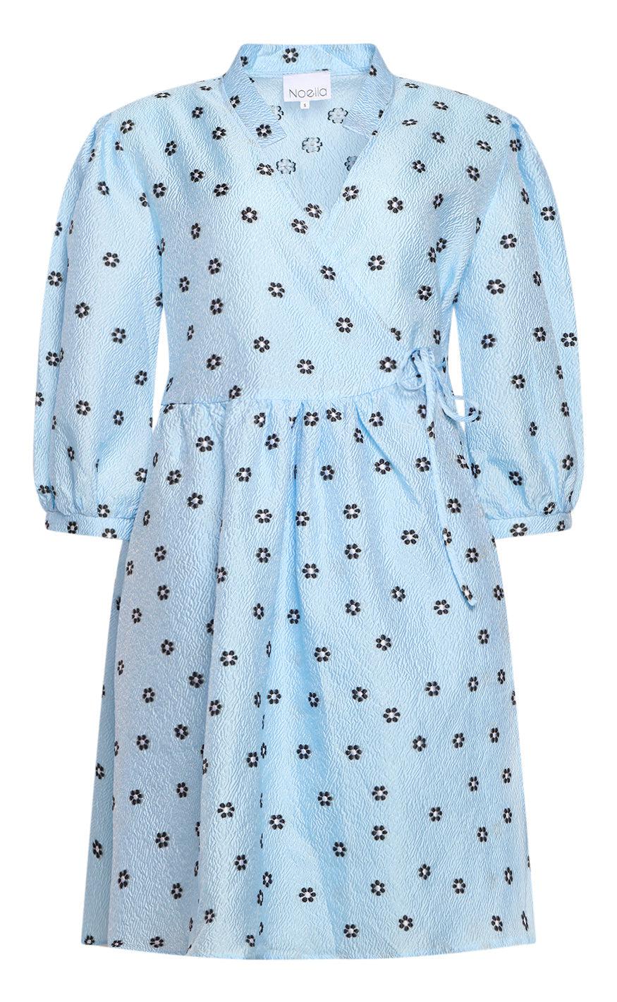 Noella Kjole Tulip Aida Light Blue Flower