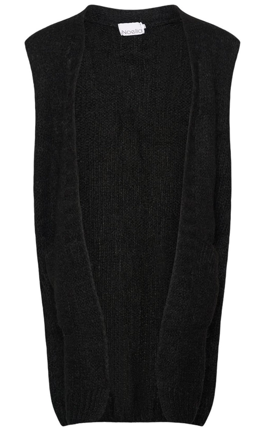 Noella Strik Vest Fora Black
